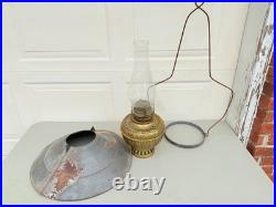 Antique P&a No. 3 Banner Center Draft Hanging Country Store Oil Lamp Antique P&a No. 3 Banner Center Draft Hanging Country Store Oil Lamp