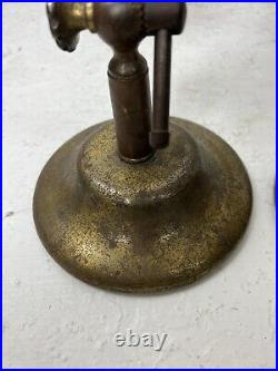 Antique Pair Lyhne Jewelers Watchmakers Lamp Cast Iron 1910 Parts/Project Nickel