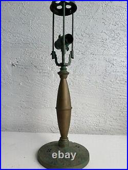 Antique Pittsburgh brass co double socket table lamp base parts restore 1U