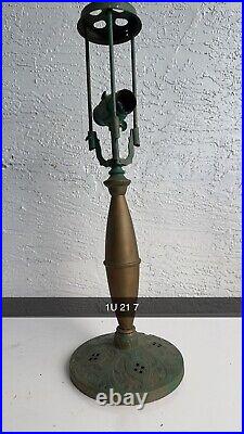 Antique Pittsburgh brass co double socket table lamp base parts restore 1U