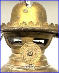 Antique Plume & Atwood Wall Mount Maritime Ship Oil Lamp Waterbury Conn