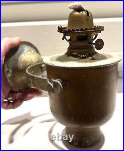 Antique Plume & Atwood Wall Mount Maritime Ship Oil Lamp Waterbury Conn