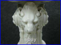 Antique Porcelain Lamp Base Lion Heads Claws Dragons STUNNING! Parts Restoration