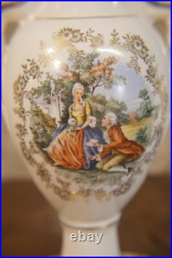 Antique Porcelain Vase Table Lamp Parts or Repair No Shade Bakelite Old Plug