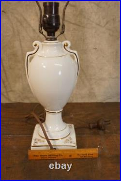 Antique Porcelain Vase Table Lamp Parts or Repair No Shade Bakelite Old Plug