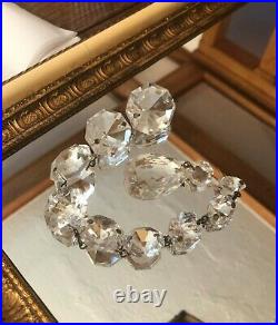 Antique Prisms Vintage Glass Cut Crystal Chandelier Lamp Parts 110 Prism Pieces