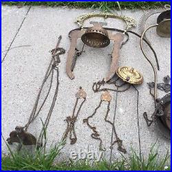 Antique Pull Down Lamp parts motors harps hanging ceiling chain
