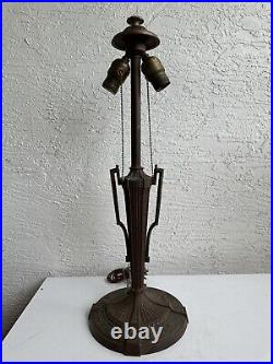 Antique Rainaud Table Lamp Base Parts Restore 6A Double Socket Ornate