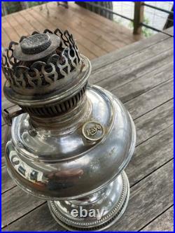 Antique Rayo 24.96 1905 Oil lamp. Parts Intact except the Mantel and Chimney