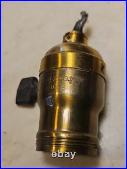 Antique Set Of 4 Matching Lamp Sockets Brass Snap Switch Nice Unrestored Parts