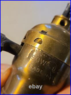 Antique Set Of 4 Matching Lamp Sockets Brass Snap Switch Nice Unrestored Parts