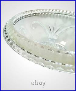 Antique Set of 5 Glass Gasolier Shades Victorian Serrated Edge Light Shades
