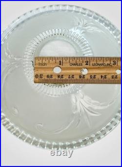 Antique Set of 5 Glass Gasolier Shades Victorian Serrated Edge Light Shades