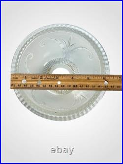Antique Set of 5 Glass Gasolier Shades Victorian Serrated Edge Light Shades