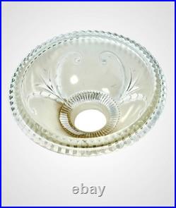 Antique Set of 5 Glass Gasolier Shades Victorian Serrated Edge Light Shades