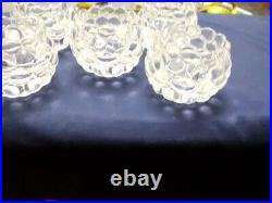 Antique Set of 5 grape bobeches glass for chandelier and lamps parts