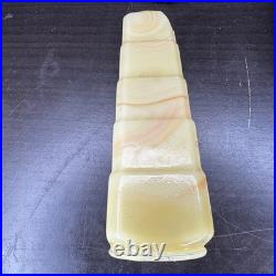 Antique Slag Glass Bridge Arm Floor Lamp Parts Houze Akro Agate Cast Iron Vtg