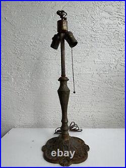 Antique Table Lamp Base Parts Restore 5Y Double Socket Ornate Base