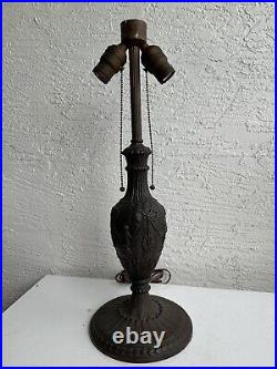 Antique Table Lamp Base Parts Restore 5Z Double Socket Ornate