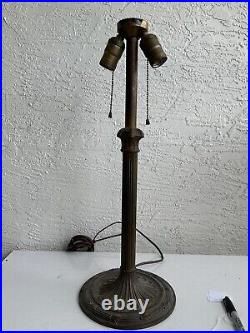 Antique Table Lamp Base Parts Restore 6B Double Socket Ornate