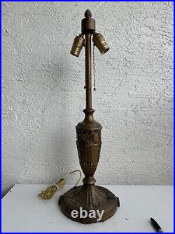 Antique Table Lamp Base Parts Restore 6D Double Socket Ornate
