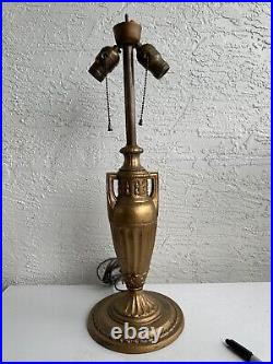 Antique Table Lamp Base Parts Restore 6H Double Socket Ornate