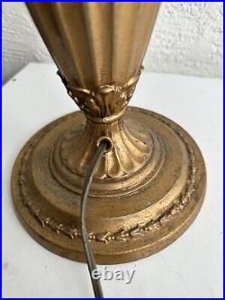 Antique Table Lamp Base Parts Restore 6H Double Socket Ornate