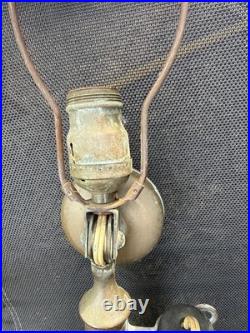 Antique Telephone Brass Candlestick Style Vintage Lamp Untested
