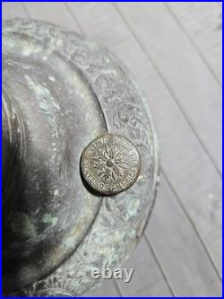 Antique The New Juno E Miller Oil Kerosene Lamp Font AS-IS PARTS