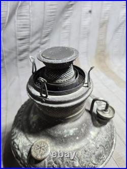 Antique The New Juno E Miller Oil Kerosene Lamp Font AS-IS PARTS