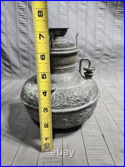Antique The New Juno E Miller Oil Kerosene Lamp Font AS-IS PARTS
