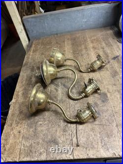 Antique Victorian Electric Light Lamp Wall Sconce Fixture Holder Brass Parts USA