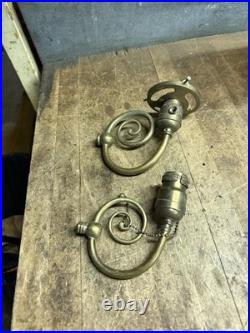 Antique Victorian Electric Light Lamp Wall Sconce Fixture Holder Brass Parts USA