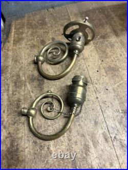 Antique Victorian Electric Light Lamp Wall Sconce Fixture Holder Brass Parts USA