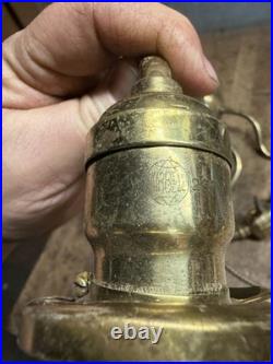 Antique Victorian Electric Light Lamp Wall Sconce Fixture Holder Brass Parts USA