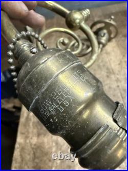Antique Victorian Electric Light Lamp Wall Sconce Fixture Holder Brass Parts USA