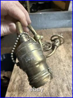 Antique Victorian Electric Light Lamp Wall Sconce Fixture Holder Brass Parts USA