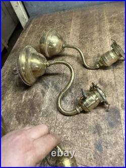 Antique Victorian Electric Light Lamp Wall Sconce Fixture Holder Brass Parts USA
