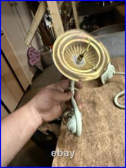 Antique Victorian Electric Light Lamp Wall Sconce Fixture Holder Brass Parts USA