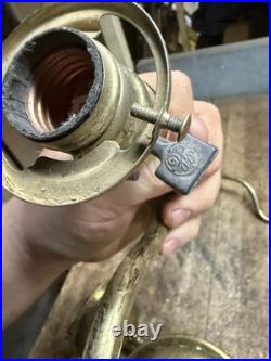 Antique Victorian Electric Light Lamp Wall Sconce Fixture Holder Brass Parts USA