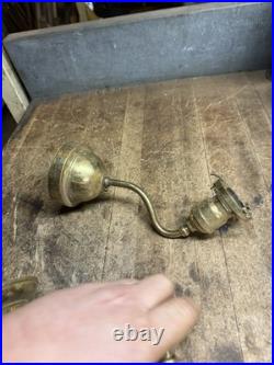 Antique Victorian Electric Light Lamp Wall Sconce Fixture Holder Brass Parts USA