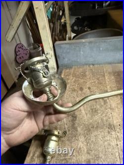 Antique Victorian Electric Light Lamp Wall Sconce Fixture Holder Brass Parts USA