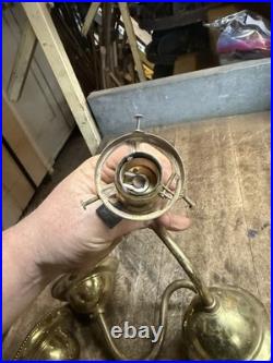 Antique Victorian Electric Light Lamp Wall Sconce Fixture Holder Brass Parts USA