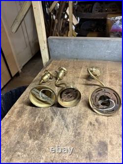 Antique Victorian Electric Light Lamp Wall Sconce Fixture Holder Brass Parts USA