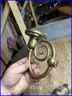 Antique Victorian Electric Light Lamp Wall Sconce Fixture Holder Brass Parts USA
