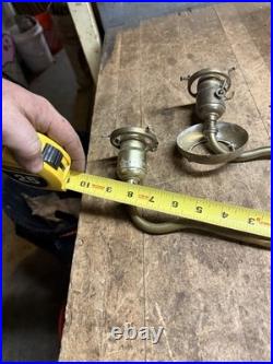 Antique Victorian Electric Light Lamp Wall Sconce Fixture Holder Brass Parts USA