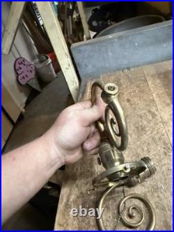 Antique Victorian Electric Light Lamp Wall Sconce Fixture Holder Brass Parts USA