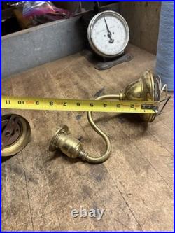 Antique Victorian Electric Light Lamp Wall Sconce Fixture Holder Brass Parts USA