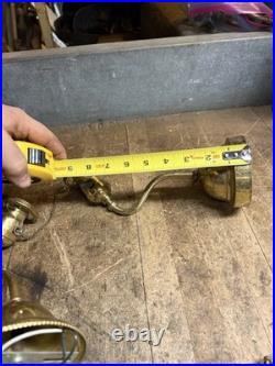 Antique Victorian Electric Light Lamp Wall Sconce Fixture Holder Brass Parts USA