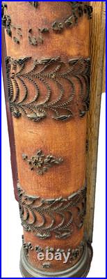 Antique Victorian Industrial Fabric Wallpaper Printing Roller-Parts Only